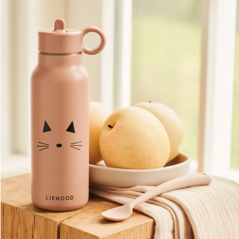 Trinkflasche für Kinder “Falk Cat dark rose” 350 ml
