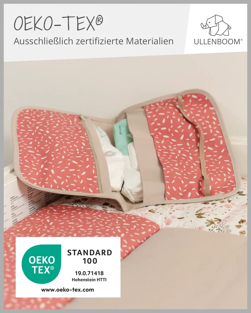 Windeltasche Rosa Blüten