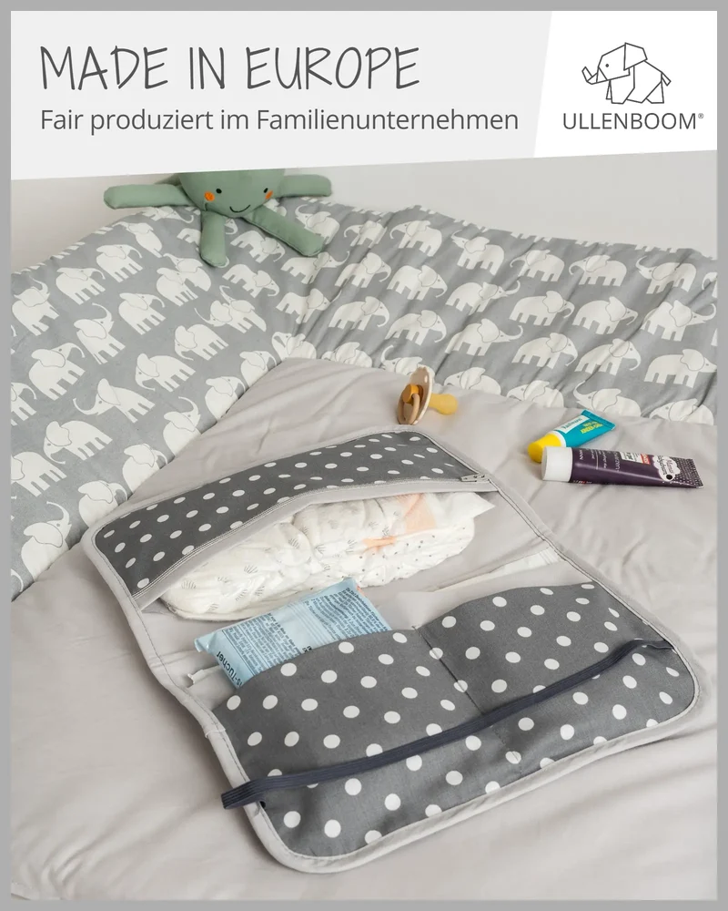 Windeltasche Grau Elefant