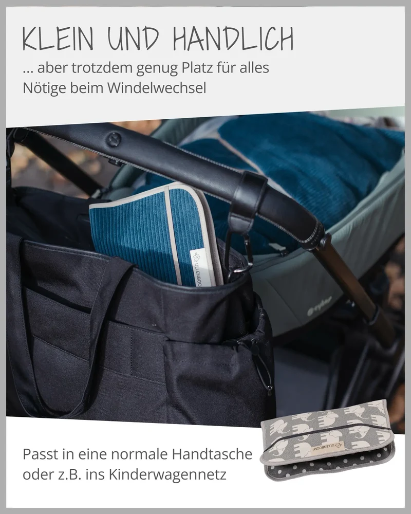 Windeltasche Grau Elefant