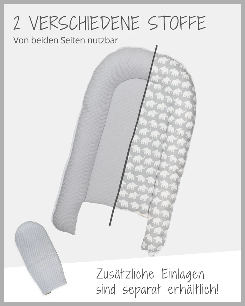 Babynest Grau Elefant