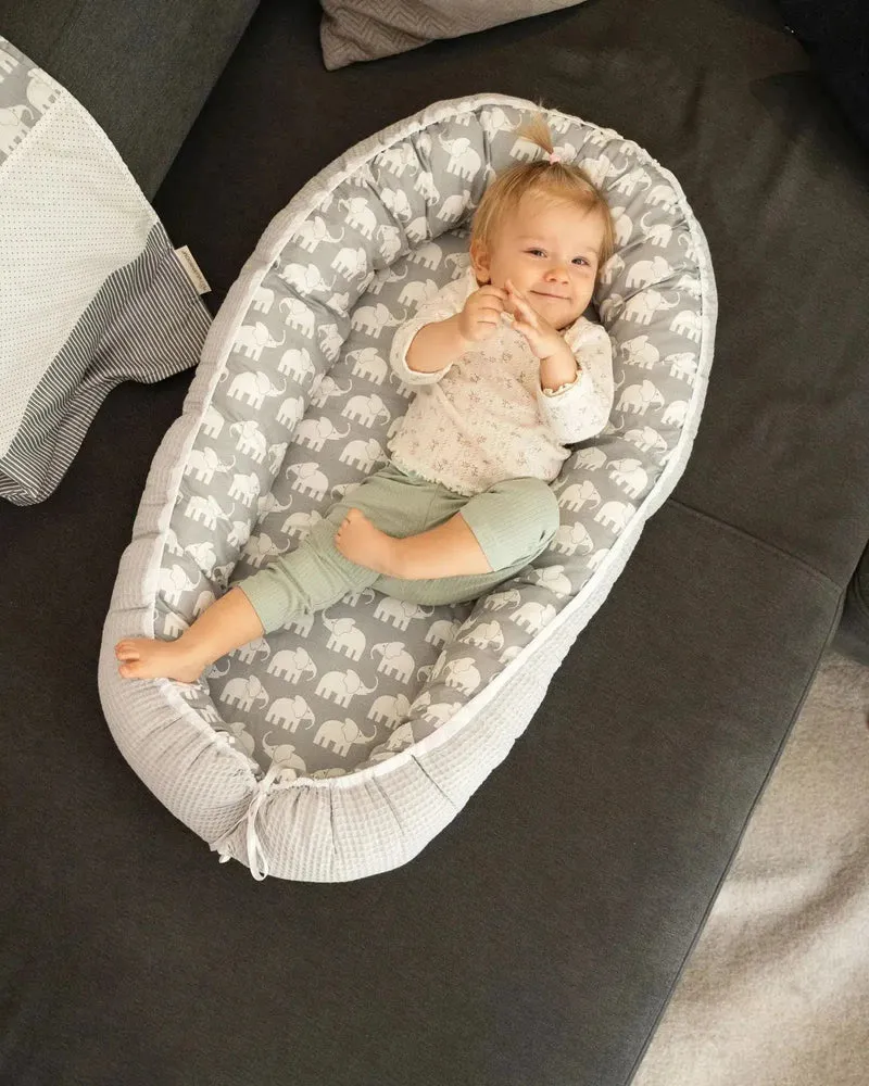 Babynest Grau Elefant