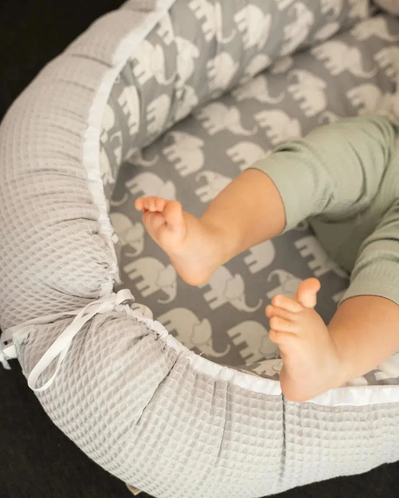 Babynest Grau Elefant