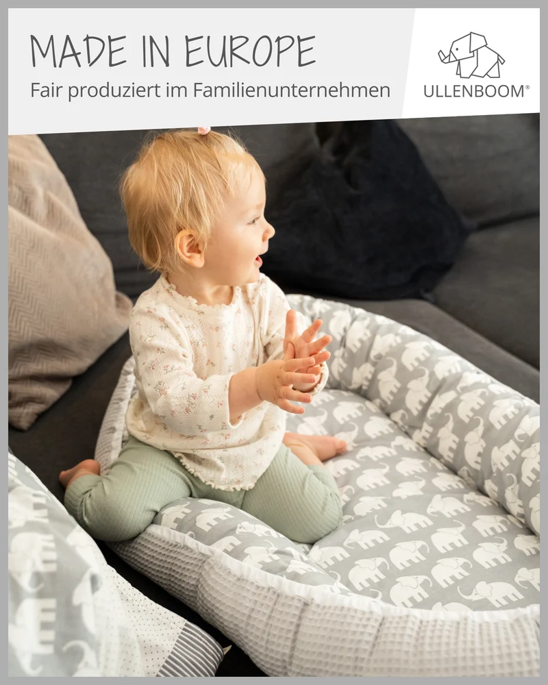 Babynest Grau Elefant