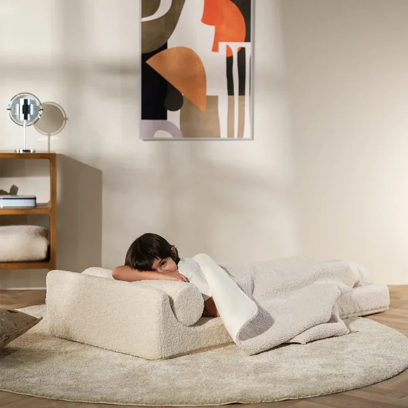 Wigiwama Aufklappbarer Kindersessel 'Flipster' Cream White