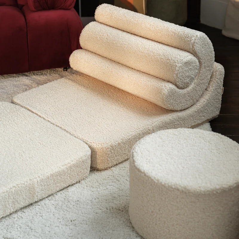 Wigiwama Aufklappbarer Kindersessel 'Flipster' Cream White
