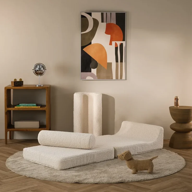 Wigiwama Aufklappbarer Kindersessel 'Flipster' Cream White