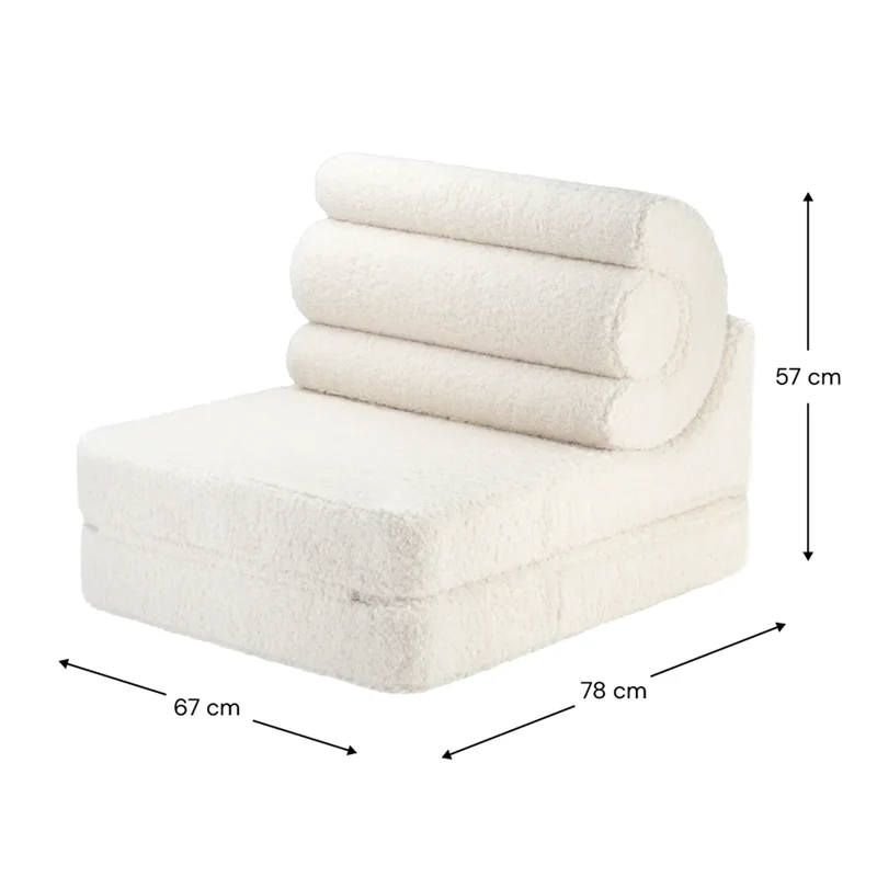 Wigiwama Aufklappbarer Kindersessel 'Flipster' Cream White