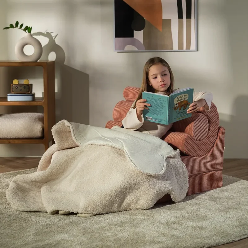 Wigiwama Aufklappbarer Kindersessel 'Flipster' Pink Mousse
