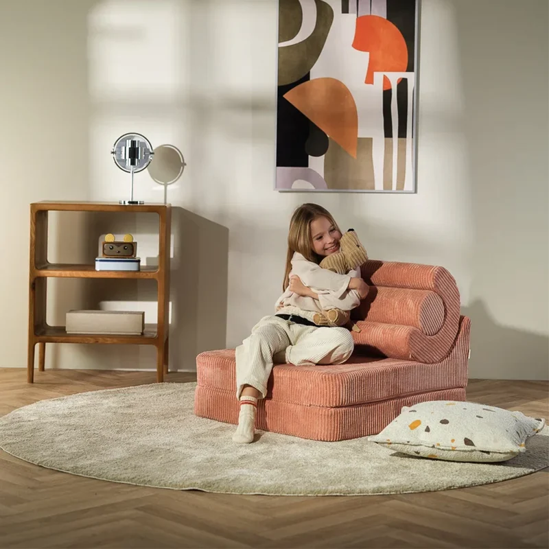 Wigiwama Aufklappbarer Kindersessel 'Flipster' Pink Mousse