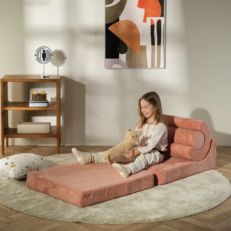 Wigiwama Aufklappbarer Kindersessel 'Flipster' Pink Mousse