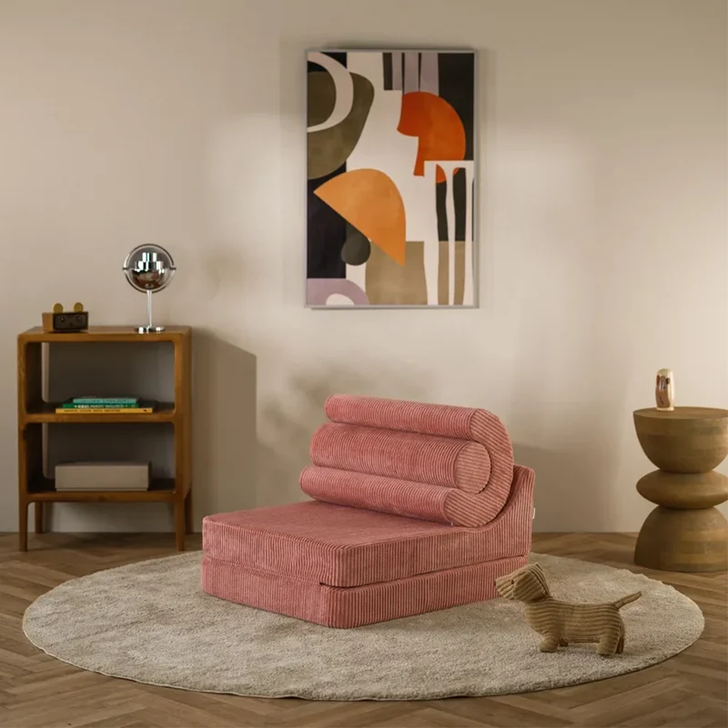 Wigiwama Aufklappbarer Kindersessel 'Flipster' Pink Mousse