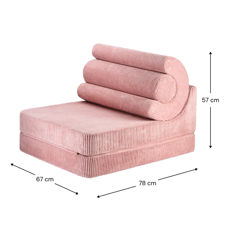 Wigiwama Aufklappbarer Kindersessel 'Flipster' Pink Mousse