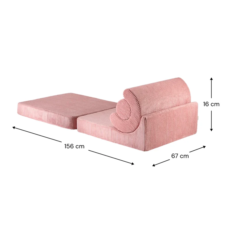 Wigiwama Aufklappbarer Kindersessel 'Flipster' Pink Mousse