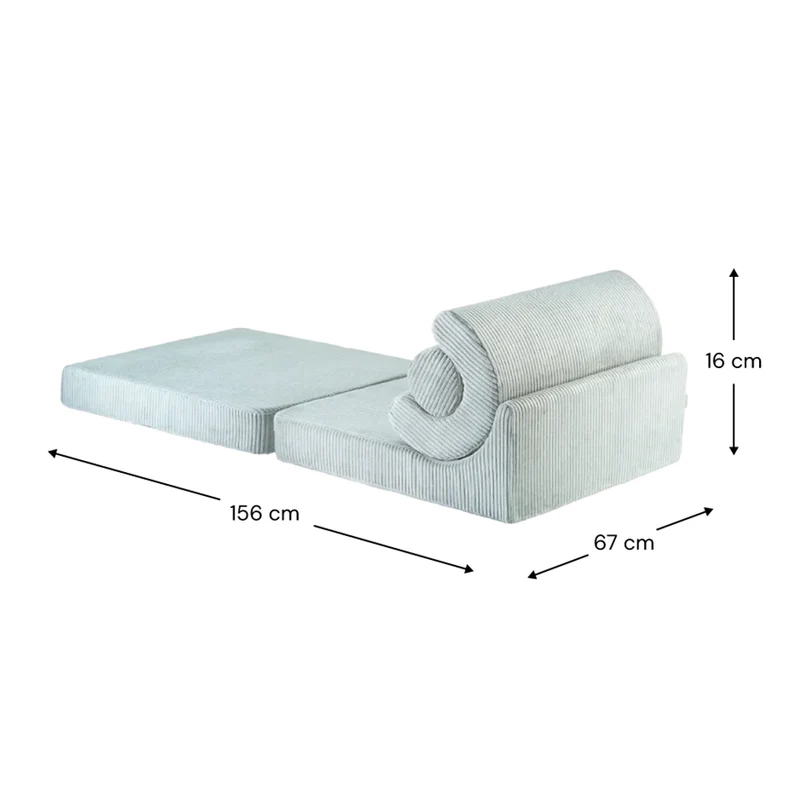 Wigiwama Aufklappbarer Kindersessel 'Flipster' Peppermint Green