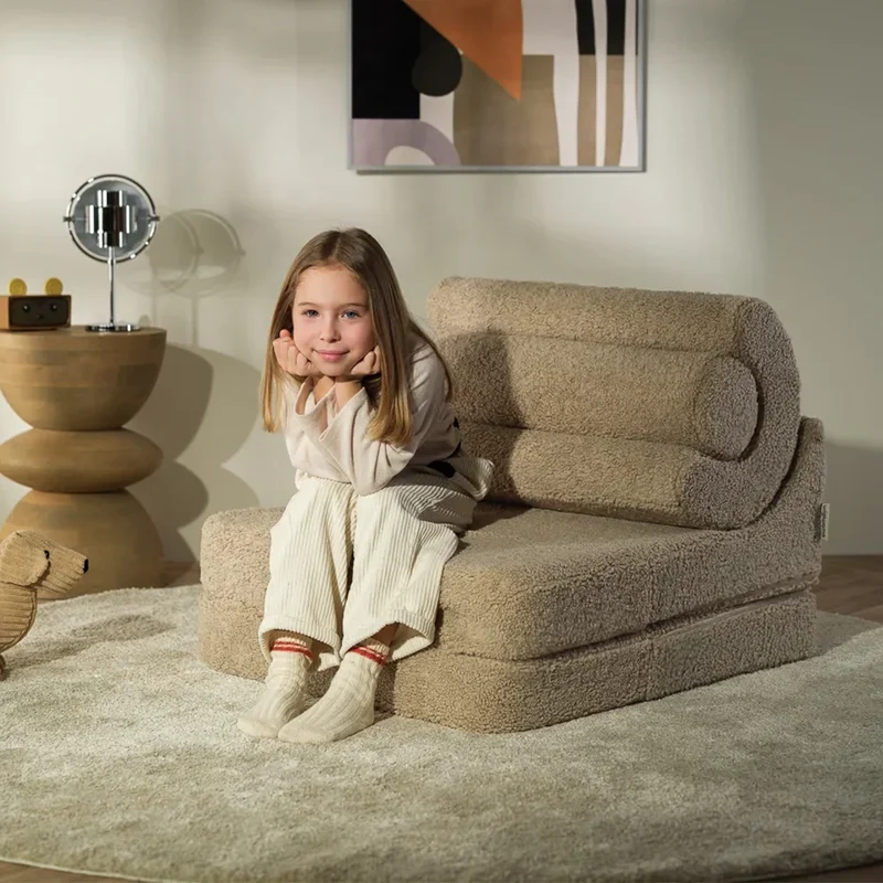 Wigiwama Aufklappbarer Kindersessel 'Flipster' Biscuit