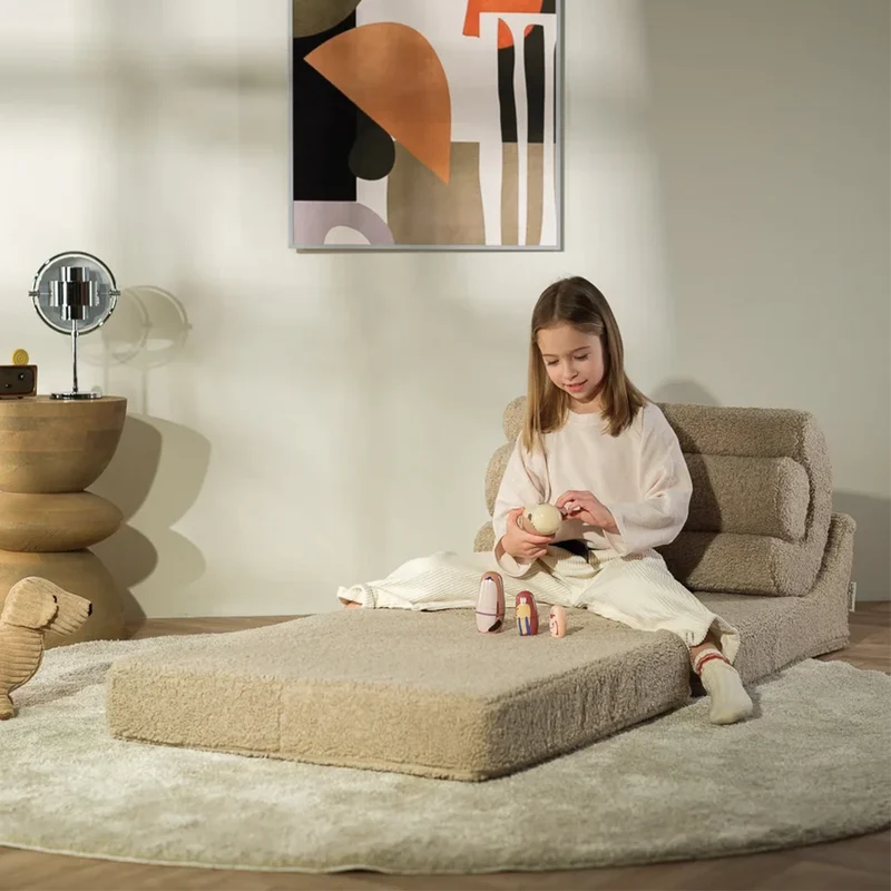 Wigiwama Aufklappbarer Kindersessel 'Flipster' Biscuit