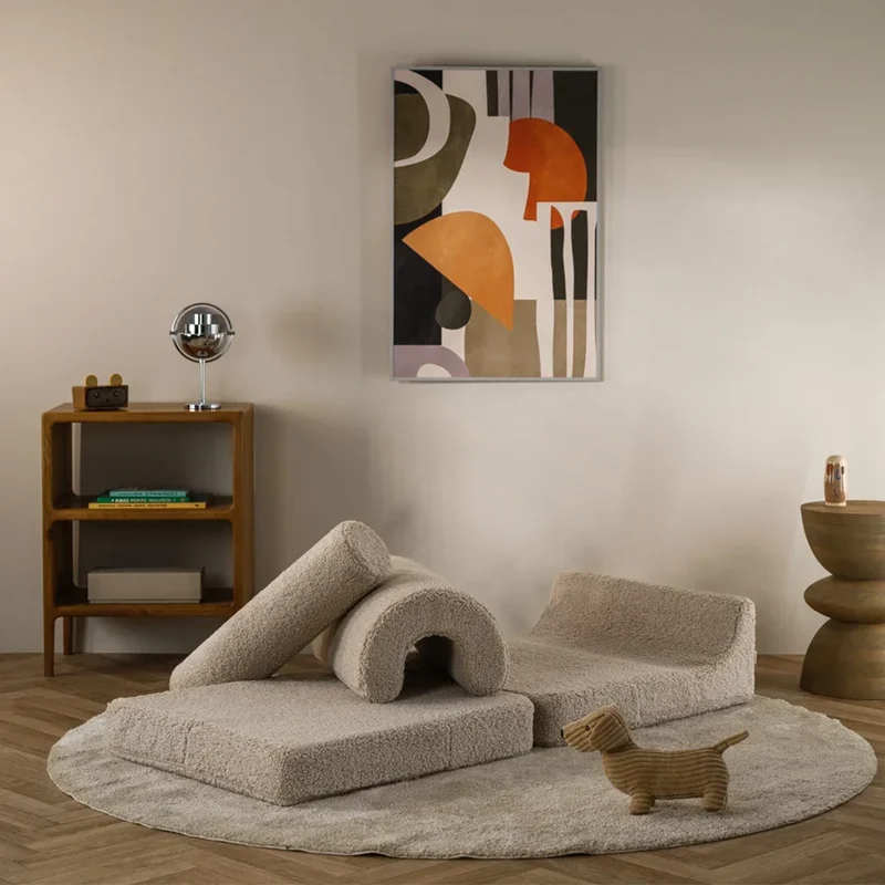 Wigiwama Aufklappbarer Kindersessel 'Flipster' Biscuit