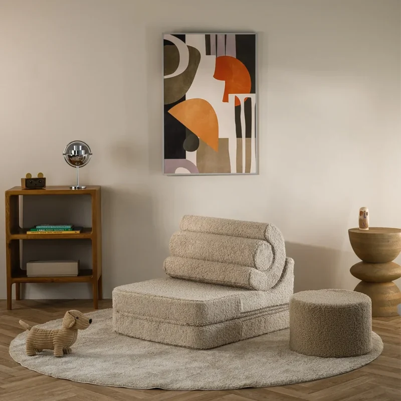 Wigiwama Aufklappbarer Kindersessel 'Flipster' Biscuit