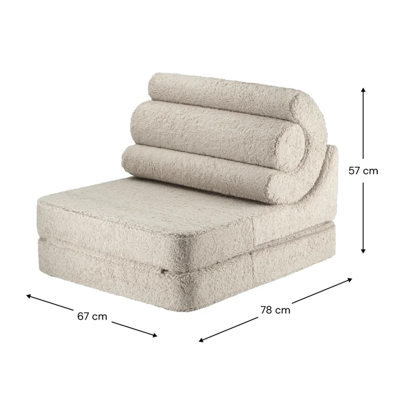 Wigiwama Aufklappbarer Kindersessel 'Flipster' Biscuit
