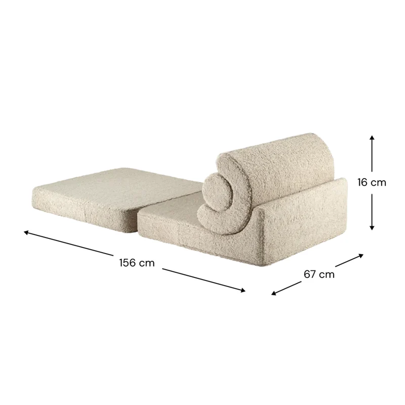 Wigiwama Aufklappbarer Kindersessel 'Flipster' Biscuit