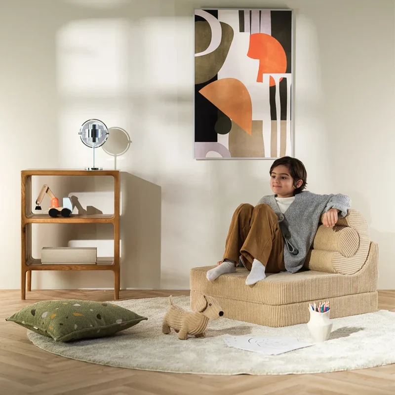 Wigiwama Aufklappbarer Kindersessel 'Flipster' Brown Sugar