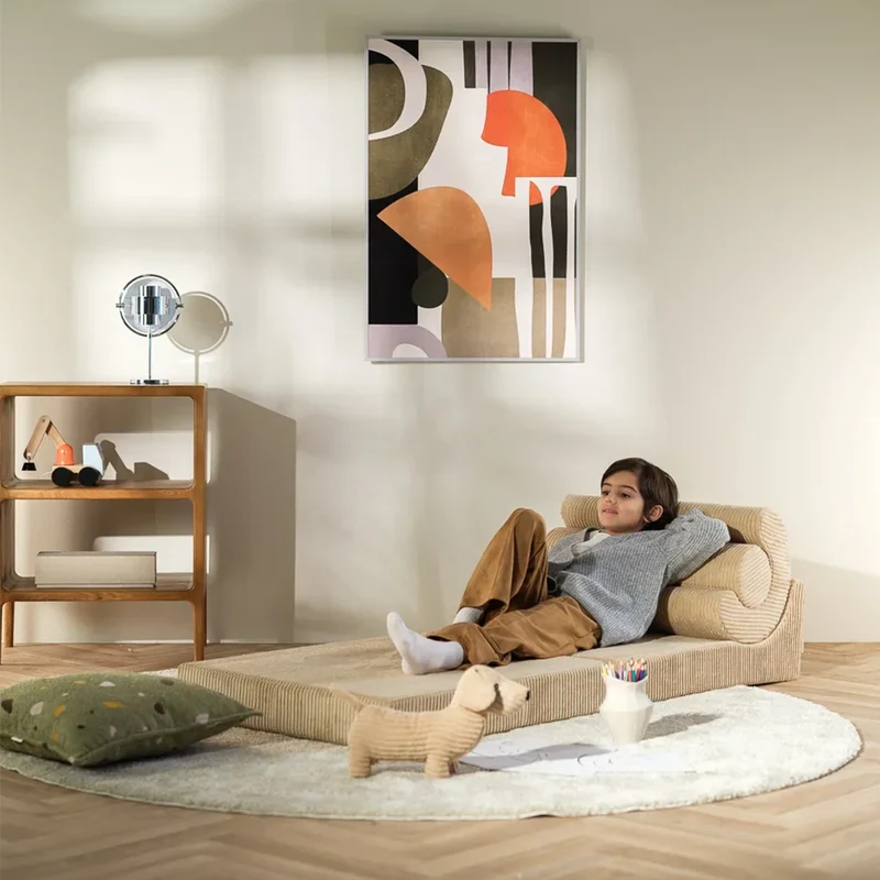 Wigiwama Aufklappbarer Kindersessel 'Flipster' Brown Sugar