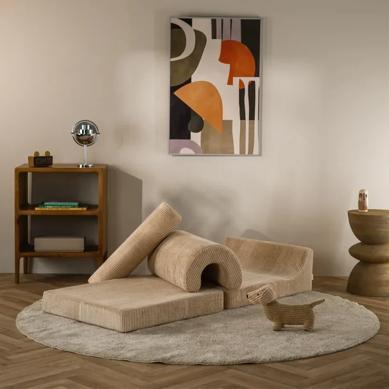 Wigiwama Aufklappbarer Kindersessel 'Flipster' Brown Sugar
