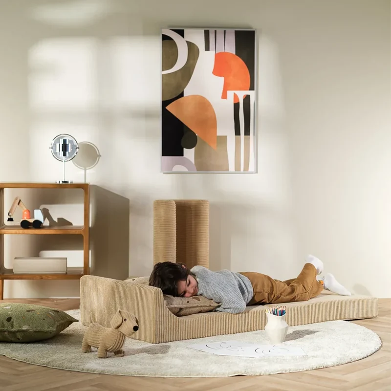 Wigiwama Aufklappbarer Kindersessel 'Flipster' Brown Sugar
