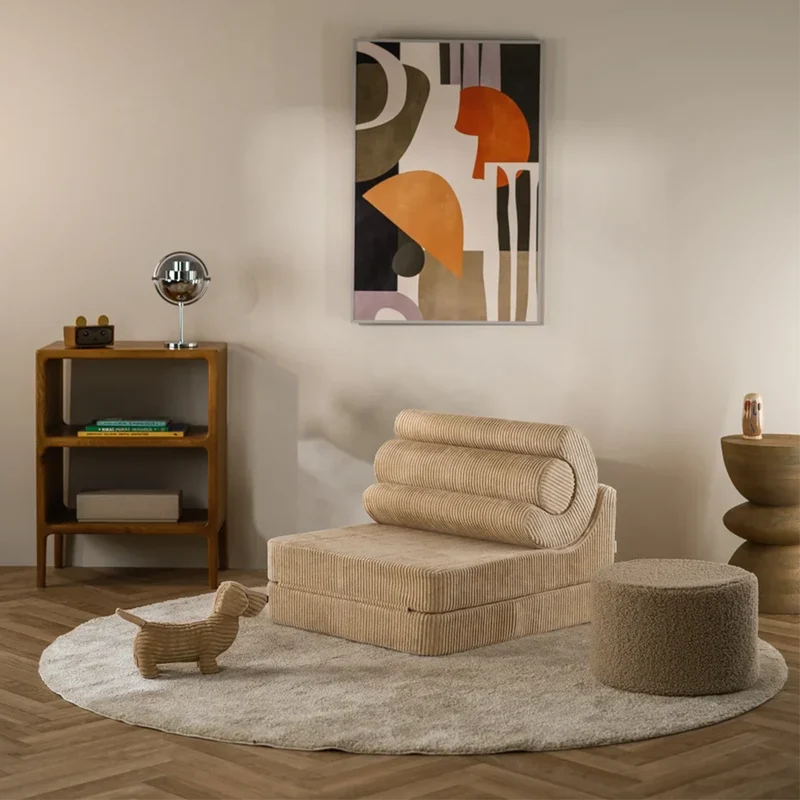 Wigiwama Aufklappbarer Kindersessel 'Flipster' Brown Sugar