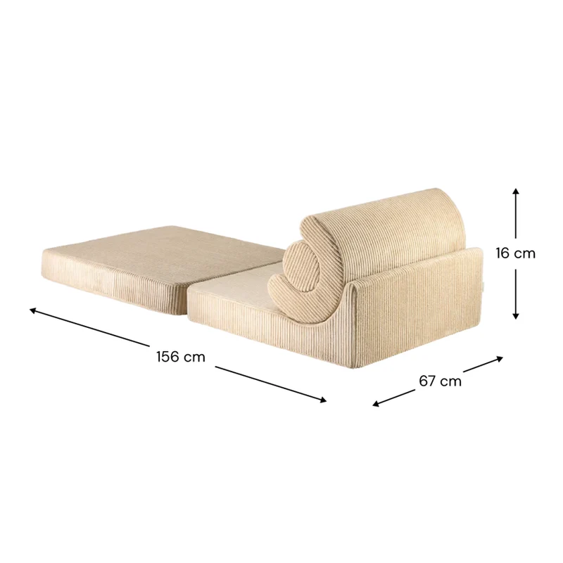 Wigiwama Aufklappbarer Kindersessel 'Flipster' Brown Sugar