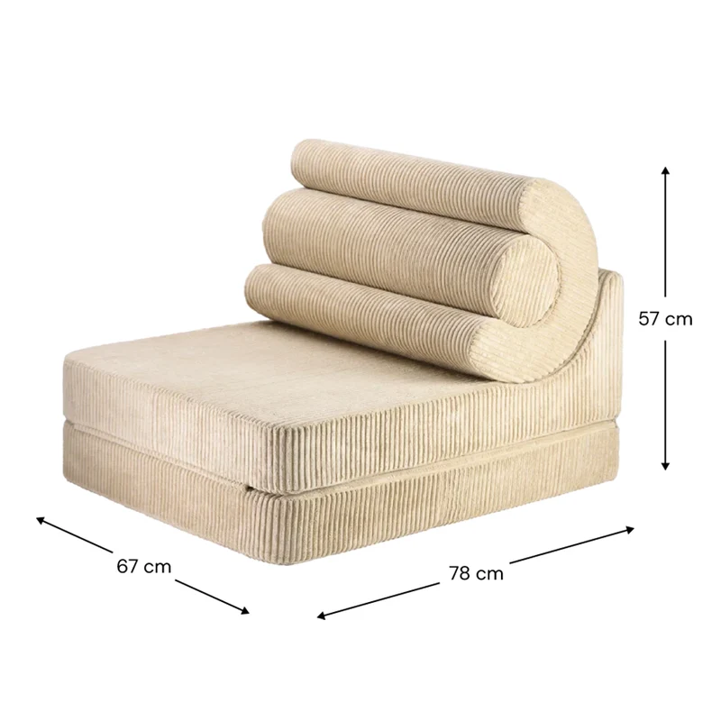 Wigiwama Aufklappbarer Kindersessel 'Flipster' Brown Sugar