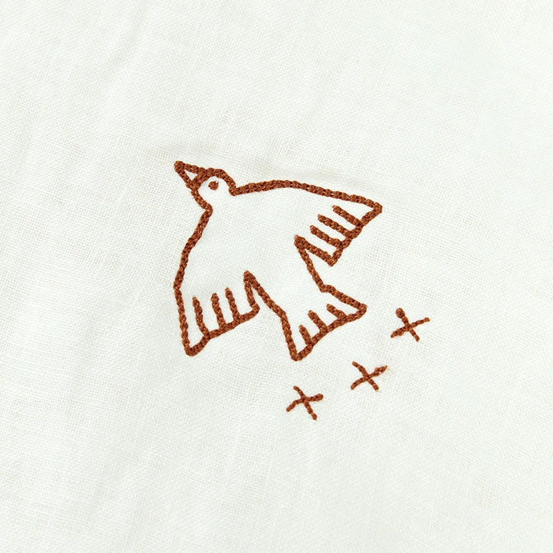 Nobodinoz Winterdecke mit Stickerei Off White