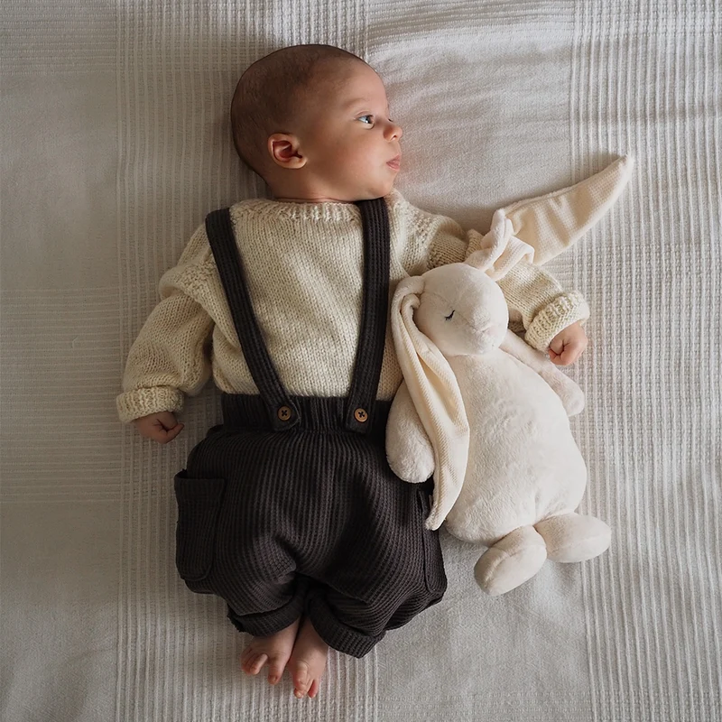 Moonie Kuscheltier Hase mit Licht 'Organic Humming Bunny' Polar