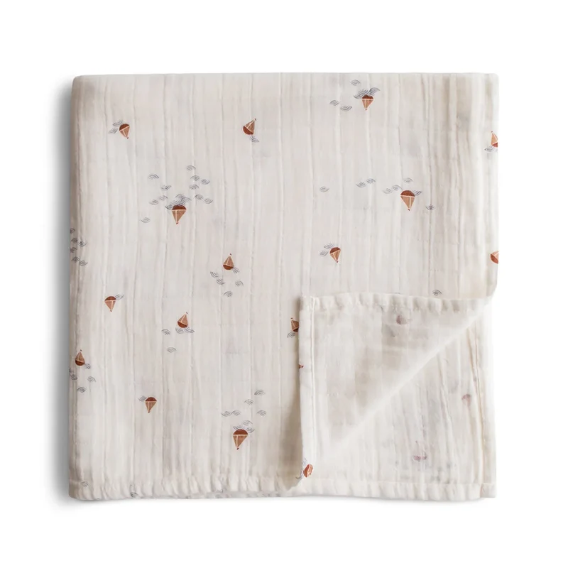 Mushie Musselin Swaddle Boats