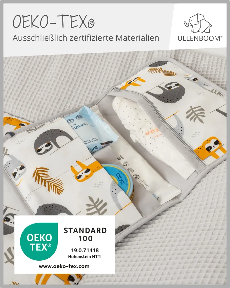 Windeltasche Grau Faultiere