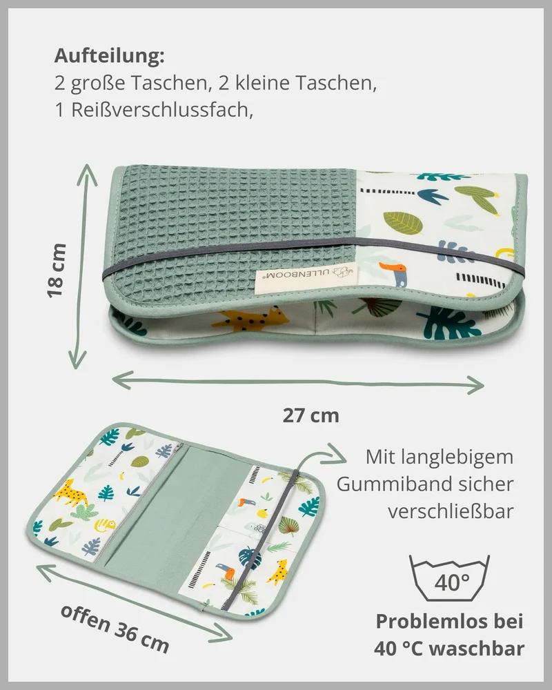 Windeltasche Salbeigrün Regenwald