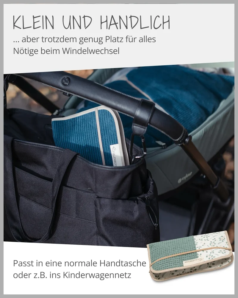 Windeltasche Floral Grün