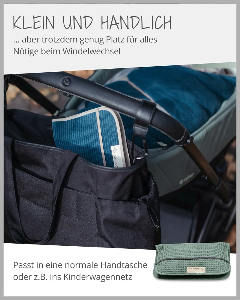 Windeltasche Waffelpiqué Salbeigrün