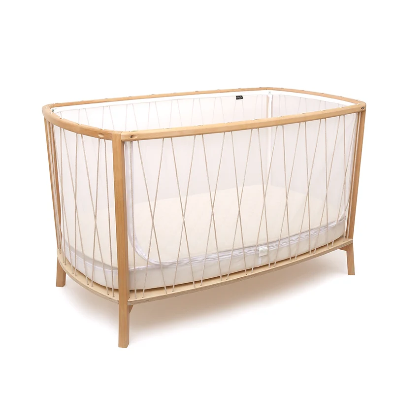 Charlie Crane Babybett 'Kimi' 76 x 130 mit Matratze und Matratzenschutz Desert