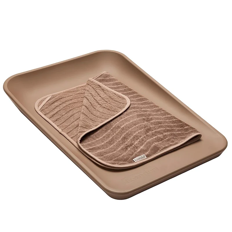 Leander Matty Topper Bio-Baumwolle 'Woodland' für Wickelkissen Clay