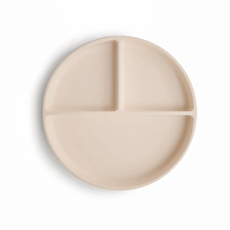 Mushie Silikon Teller mit Saugnapf Shifting Sand
