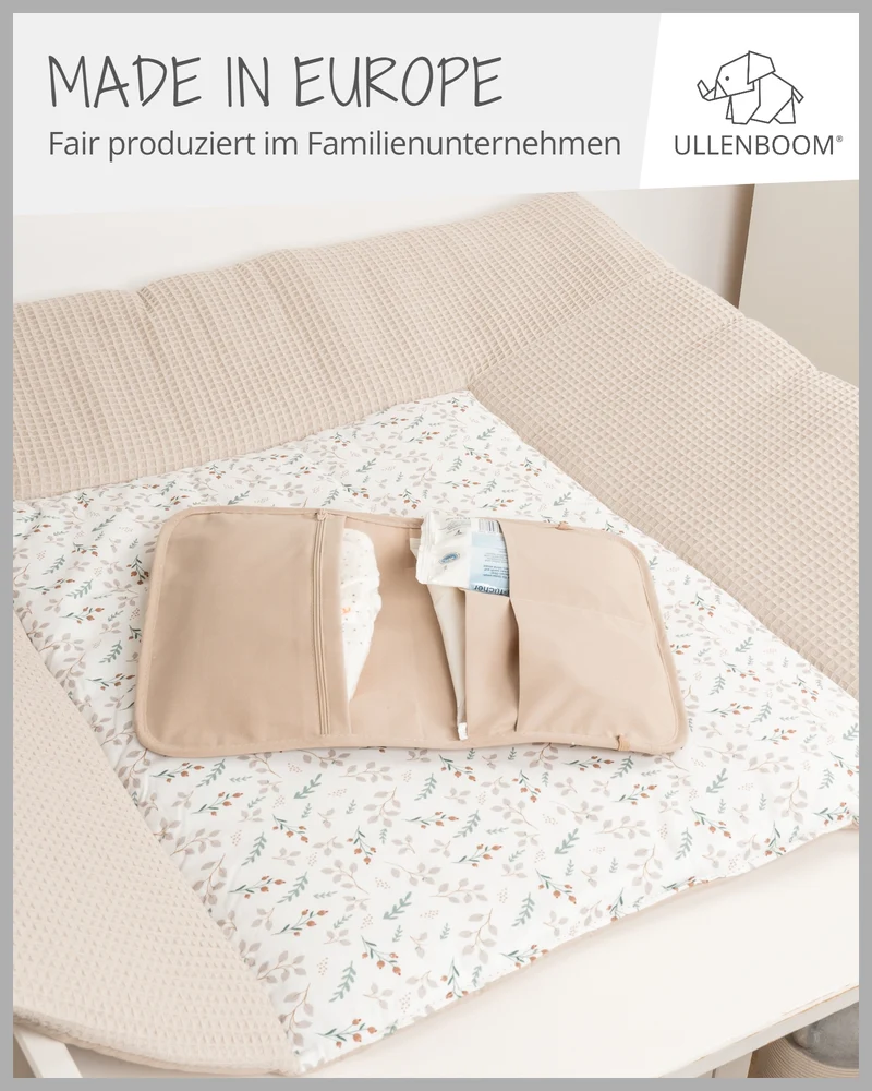 Windeltasche Waffelpiqué Sand