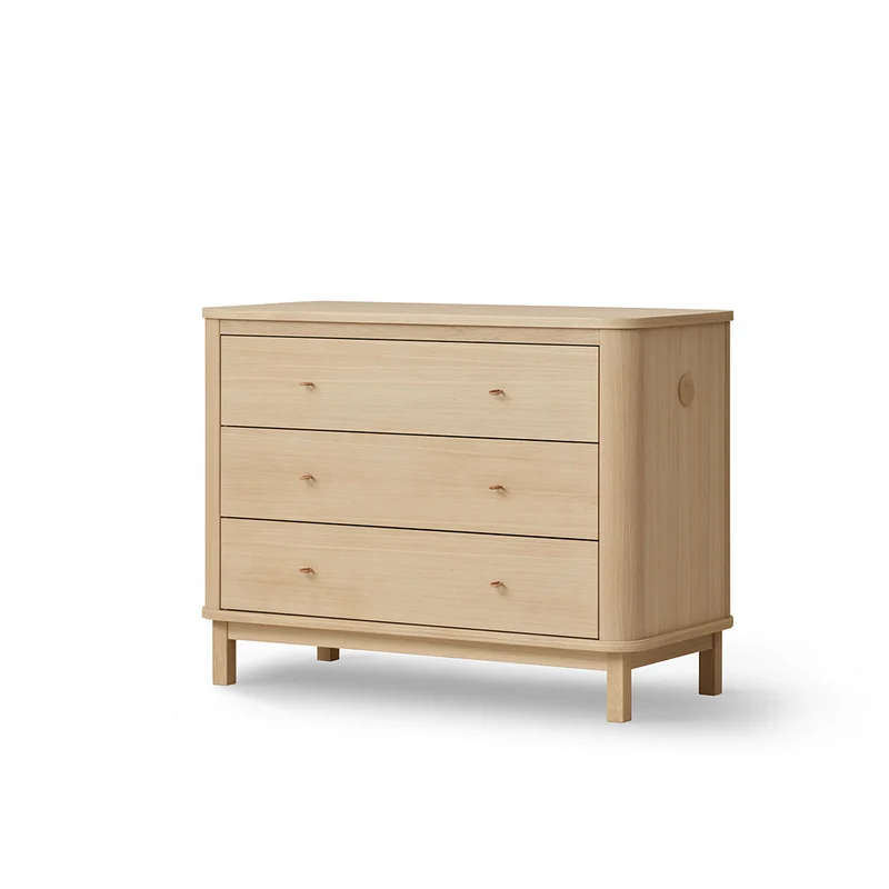 Oliver Furniture Wood Wickelkommode mit 3 Schubladen Eiche