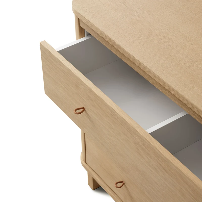 Oliver Furniture Wood Wickelkommode mit 3 Schubladen Eiche
