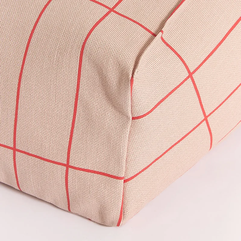 Nobodinoz Armchair Sitzsack 'Vibes' Pink Red Grid