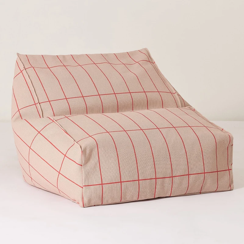 Sitzsack “Vibes Pink Red Grid"
