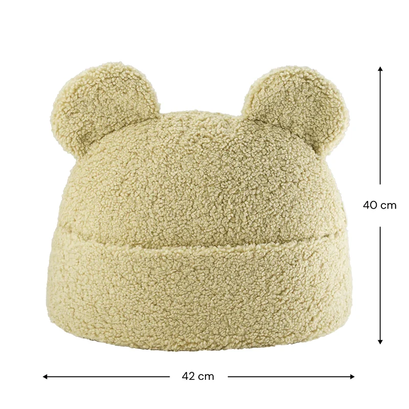 Wigiwama Kissen mit Tasche 'Teddy' Matcha