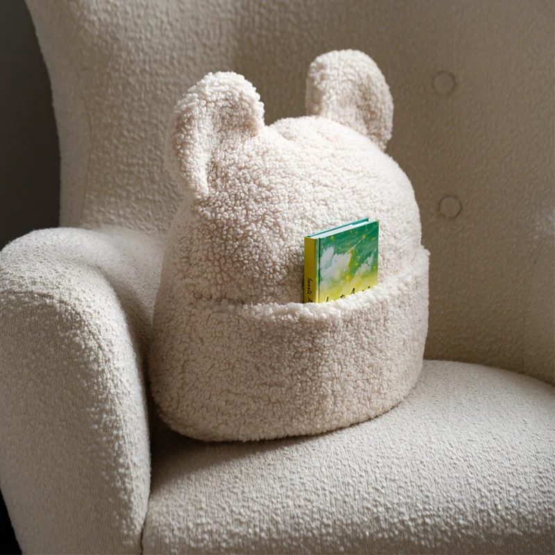Wigiwama Kissen mit Tasche 'Teddy' Cream White