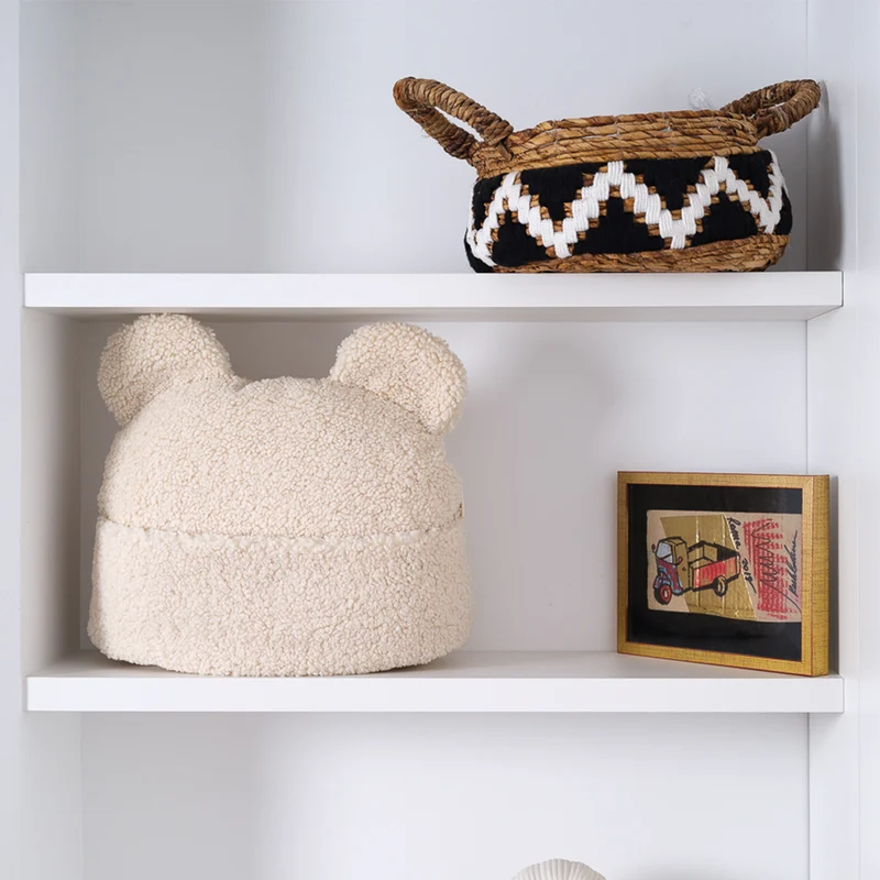 Wigiwama Kissen mit Tasche 'Teddy' Cream White